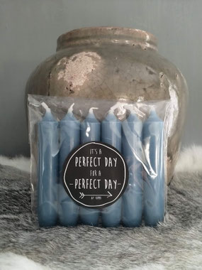 Kaarsenset It's a perfect day kleur whaleblue, Stoer, Sober, Industrieel, Puur, Robuust, Grof, Landelijk wonen, Sfeervol, Geleefd, Stijlvol, Doorleefd, landelijke stijl, landelijke decoratie, vintage.