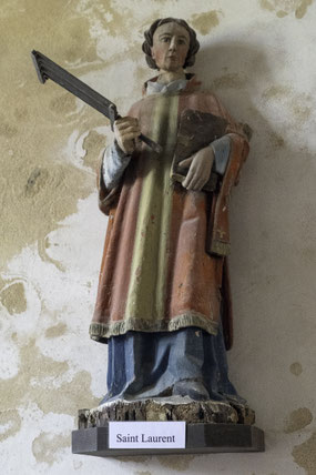 Bild: Statue Saint Laurent in der Chapelle Notre-Dame de Penhors  