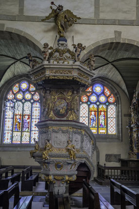 Bild: Kanzel in Èglise Notre-Dame in Staint-Thégonnec