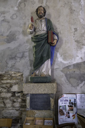 Bild: Hl. Matthäus in der Chapelle Notre-Dame-de-Grâce, Point Saint-Mathieu