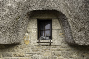 Bild: Kérascoët das bewohnte Museumsdorf, in der Bretagne   