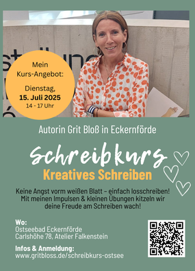 Schreibkurs in Eckernförde Keine Angst vorm weißen Blatt - Kreatives Schreiben mit Autorin Grit Bloß
