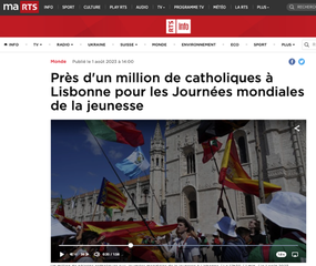 RTS : Près d'un million de catholique pour les JMJ