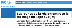 RFJ - Les jeunes ont reçu le message du pape