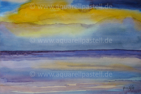 Sandbank_Aquarell (24 x 32 cm)