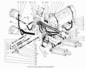 Ersatzteile hydraulische Kraftheber Dreipunkt-Kraftheber und Nebenantrieb UdSSR CCCP soviet Traktor K700, K700A, К-701 Kirowez, Kirowetz.  Spare parts Hitches and power applications USSR sowjet tractor K-700, K-700A Kirovets, Kirovez.