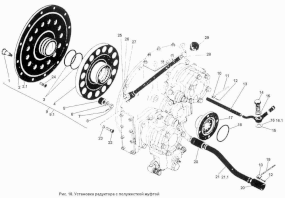 Kupplung Traktor K700, K700A, K701 Kirowetz. Clutch assy tractor Kirovetz K700, K700A, K701 Kirovetz. Установка редуктора с полужесткой муфтой советского трактора К-700, К-700А, К701 Кировец. 