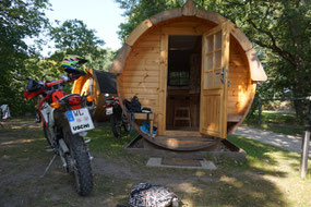 Schlaftonne auf dem Camping in Uelzen