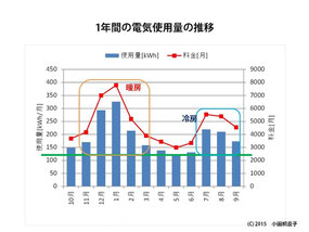 図3 1年間の電気使用量