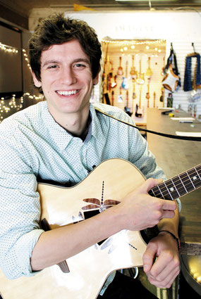 BELLEVUE’S Bryce Reeg is pictured at Lock 12 Music, where he performs to adoring fans and large crowds  every Thursday night.