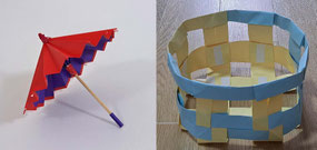 講習作品（予定）：｢和傘とユニット籠｣ 