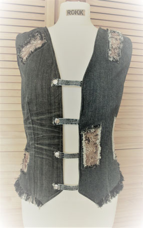 Jeans Weste Damen Rokk Unikate