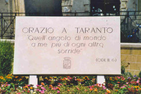 Taranto - Tafel des Horaz