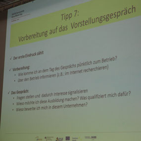 Powerpoint-Präsentation zur Vorbereitung auf das Vorstellungsgespräch