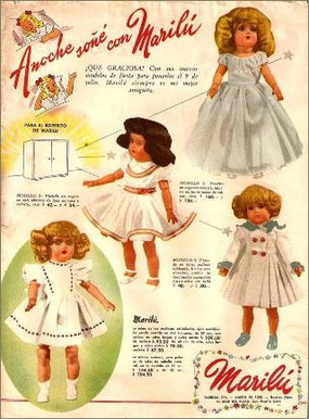 Publicidad de la famosa muñeca Marilú