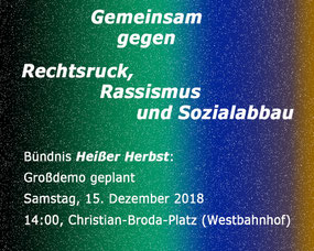 Gemeinsam gegen Rechtsruck, Rassismus und Sozialabbau Bild:spagra