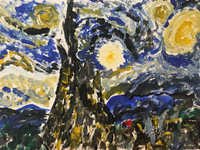 Vincent van Gogh starry night art KS2 lesson plan free painting