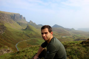 Rast mit Blick auf Quiraing