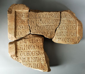Inscription en vieux français - XIIIe siècle