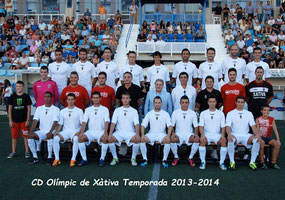 Plantilla del Olímpic de Xàtiva para la presente temporada. Foto: www.olimpicxativa.com