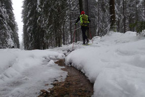 Skifahren von Weitersglashütte auf dem Kamm