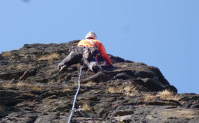 Anklettern im Klettergebiet Steinicht, 26.03.2022