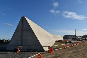 防潮堤の建設現場