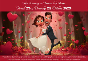 Salon du Mariage au Domaine de la Brosse - 25 et 26 Octobre 2025 - Crédit photo : Tous droits réservés