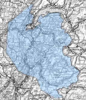 Carte multiplex Annecy étendu, canal 7C, fréquence 192.352 MHz