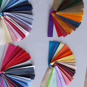 Renais'Sens conseil en image vous propose un nuancier de couleurs en tissu des 4 saisons dans la colorimétrie du conseil en image autour de Nantes, Basse Goulaine 