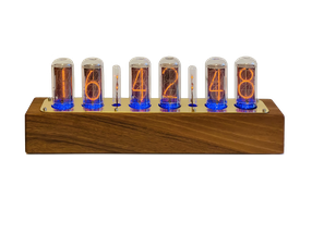 Walnut Wood Nixie Clock IN-18