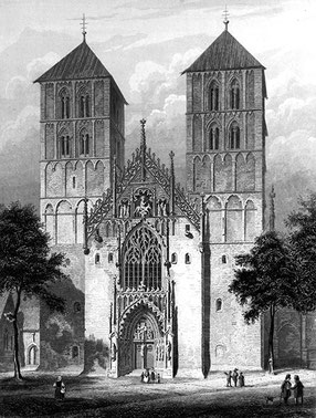 Der Dom zu Münster. Stahlstich von Joh. Poppel. 1852.