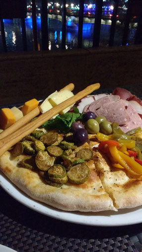 Antipasti on the banks of the Nile at the Intercontinental Semiramis, Cairo