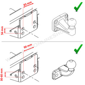 Adapterplatten Und Distanzplatten Für Anhängerkupplung - AHAKA