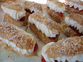 pâte à choux : narcisses aux fruits rouges 