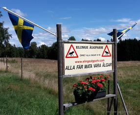 Eingang zum Elinge Älgpark in Ljungby