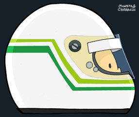 Helmet of Stefano Modena by Muneta & Cerracín