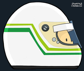Helmet of Stefano Modena by Muneta & Cerracín