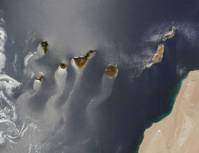 Islas Canarias desde satélites de la NASA