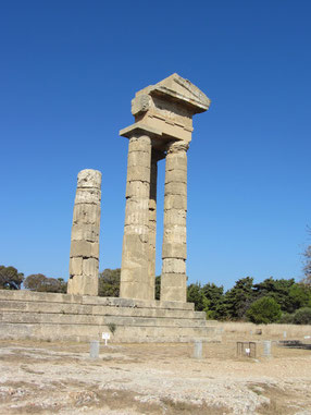 Akropolis von Rhodos bei Yacht-Urlaub