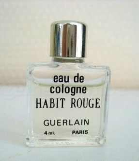 HABIT ROUGE - EAU DE COLOGNE 4 ML, MINIATURE ANCIENNE PRESENTEE SEULE
