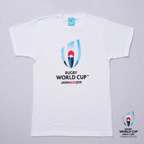 RWC2019™ロゴTシャツ  白,ラグビーワールドカップ2019™,公式ライセンス商品通販,No Whistle,ノーホイッスル