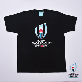 RWC2019™ ロゴTシャツ  黒,ラグビーワールドカップ2019™,公式ライセンス商品通販,No Whistle,ノーホイッスル