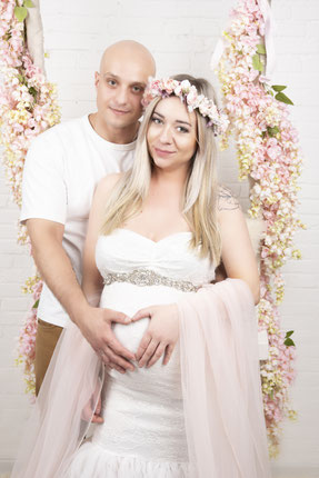 zwangerschapsshoot met licht