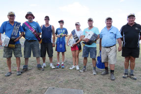 L to R: Reg. Carmody, Brett Jory, Brad. Sparling, Rhys McGauran, Angela Kloppenborg, Christian McGauran, Chris. Kloppenborg, Trevor Beach.
