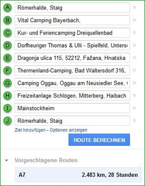 Komplette Route