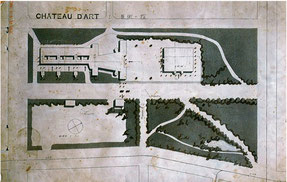 卒業設計「CHATEAU D'ART 芸術の館」１９３８年　配置図