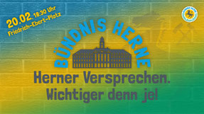 Foto: Bündnis Herne; Das demokratische Fundament wackelt; OMAS GEGEN RECHTS Bochum unterstützen den Aufruf zur Demonstration