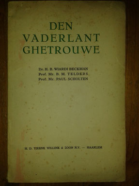Boekje toespraak over inhoud Nederlanderschap gepland voor september 1940 - niet doorgegaan