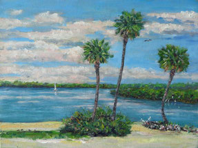 Wabasso Park, Oil, 9x12, $330